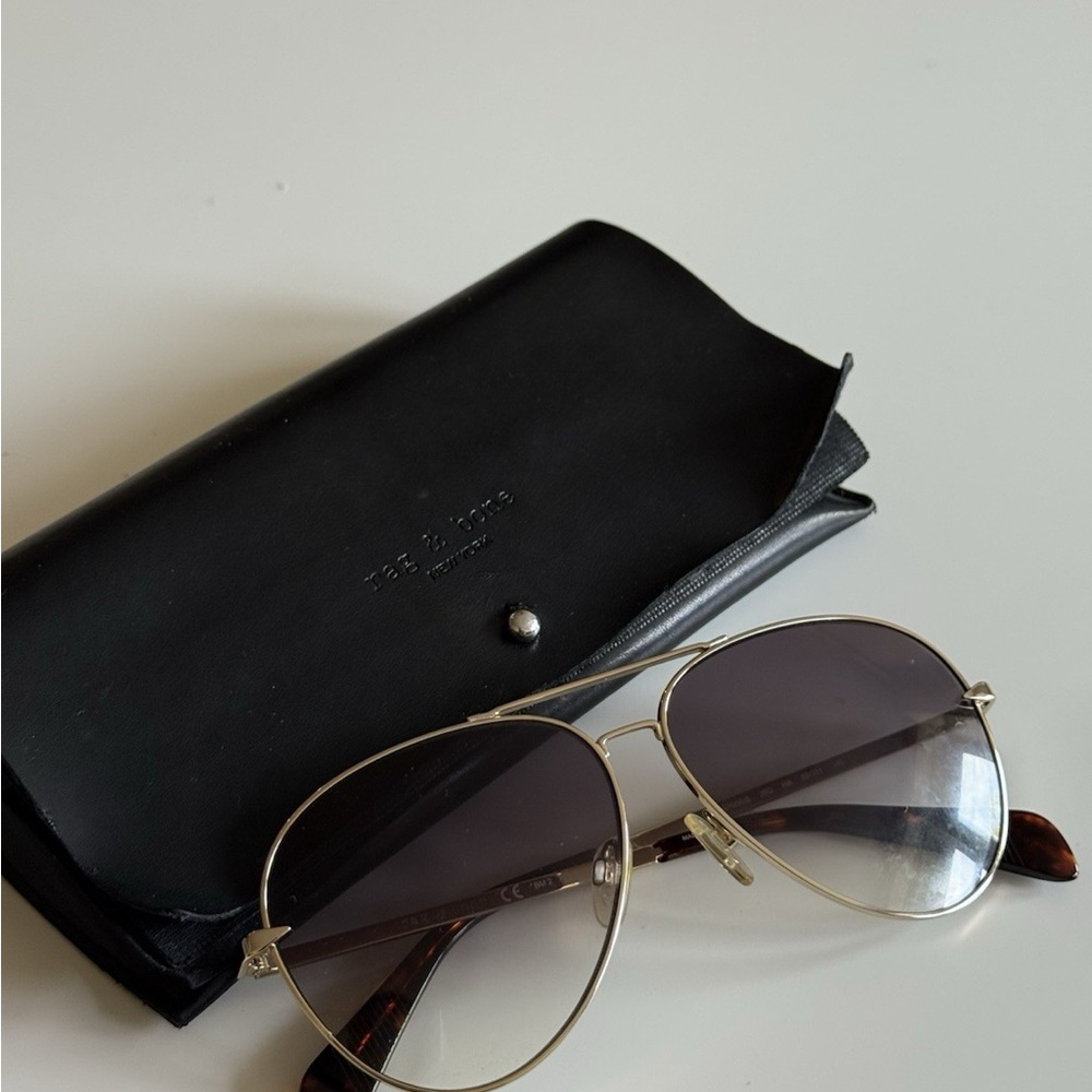Rag & Bone Gold Frame with Black Case